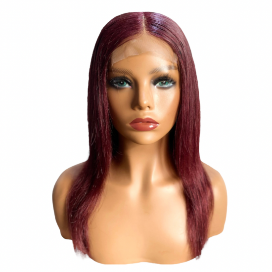 Burgundy Straight wig 16&rdquo;