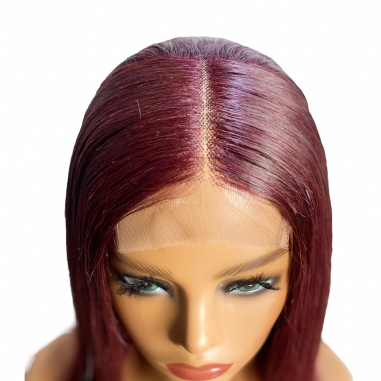Burgundy Straight wig 16&rdquo;