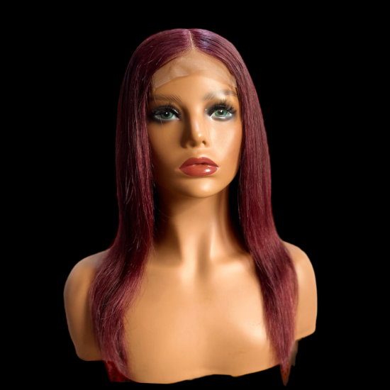 Burgundy Straight wig 16&rdquo;